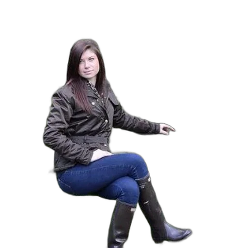 jacket, staff, furniture, umbrella, 3d render, photorealistic, woman, brown transparent PNG cut-out