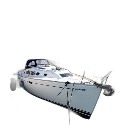 weapon, car, 3d render, photorealistic, concept art, white, sailboat, docked transparent PNG cut-out