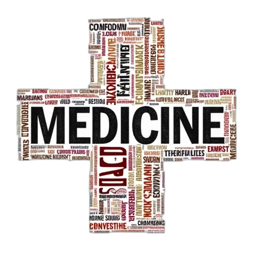medicine, word, cloud, collage transparent PNG cut-out