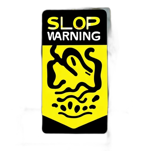 yellow, signboard, warning, about, sloping, terrain, seen, against transparent PNG cut-out