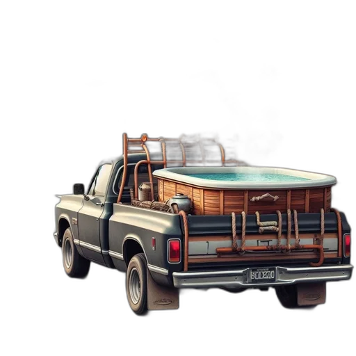 furniture, car, weapon, concept art, 3d render, photorealistic, pixel art, vintage transparent PNG cut-out