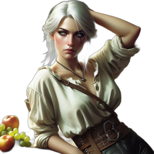 staff, fantasy art, concept art, photorealistic, comic book art, earth tones, golden, woman transparent PNG cut-out