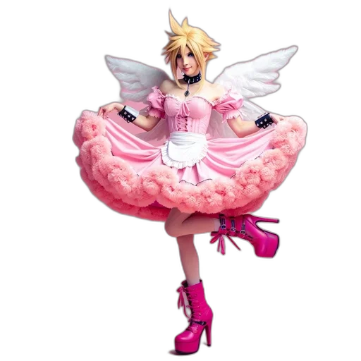 dress, concept art, 3d render, pixel art, fantasy art, individual, pink, fantasy transparent PNG cut-out