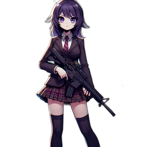 weapon, staff, animal, jacket, anime, pixel art, cartoon, concept art transparent PNG cut-out