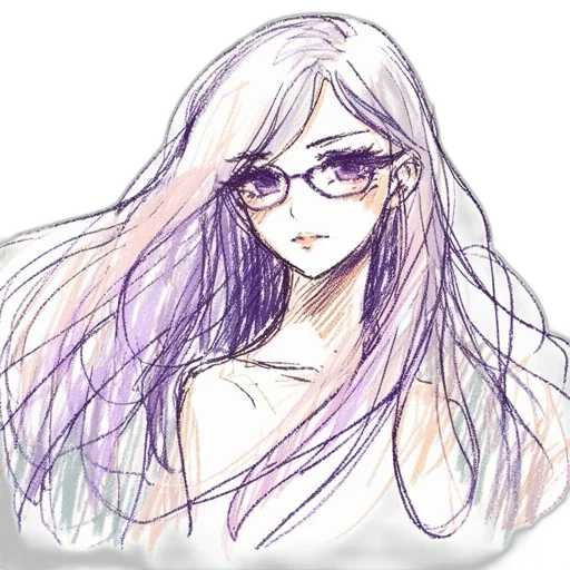hair, dress, face, staff, anime, watercolor, fantasy art, concept art transparent PNG cut-out