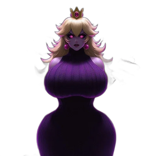 crown, dress, creature, hair, concept art, pixel art, watercolor, 3d render transparent PNG cut-out