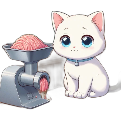 food, robot, animal, weapon, concept art, anime, pixel art, vaporwave transparent PNG cut-out