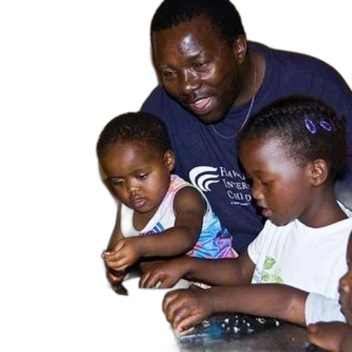 man, two, children, making, pizza, together transparent PNG cut-out