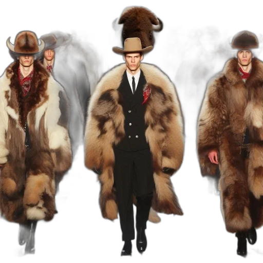 hat, concept art, photorealistic, fantasy art, earth tones, dark, models, walk transparent PNG cut-out