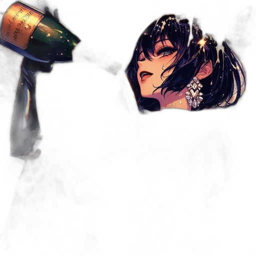 bottle, crown, mask, weapon, concept art, fantasy art, pixel art, watercolor transparent PNG cut-out