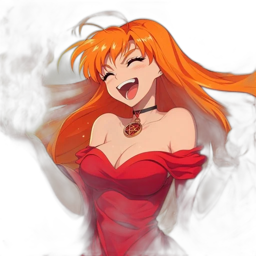 dress, anime, fantasy art, concept art, pixel art, fire, red, animated transparent PNG cut-out