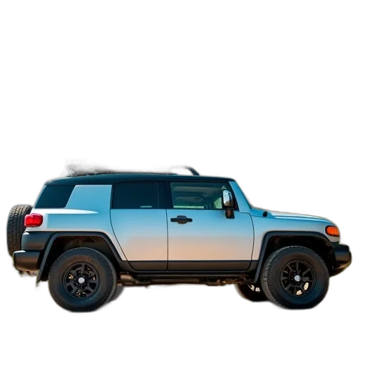 car, 3d render, silver, suv, parked, dirt, road, clear transparent PNG cut-out