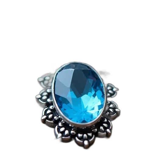 jewelry, crown, 3d render, blue, authentic, style, charm, pendant transparent PNG cut-out