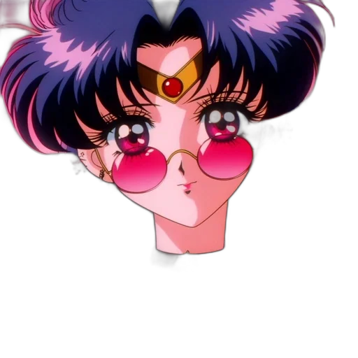 face, mask, jewelry, vaporwave, anime, cartoon, concept art, close-up transparent PNG cut-out