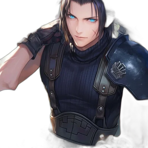 staff, weapon, sword, fantasy art, concept art, photorealistic, anime, blue transparent PNG cut-out