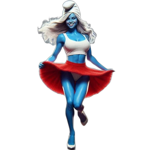 dress, comic book art, concept art, fantasy art, 3d render, blue, individual, skin transparent PNG cut-out