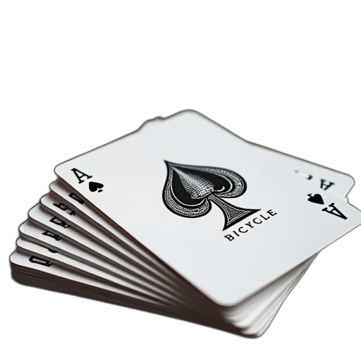 3d render, deck, playing, cards transparent PNG cut-out