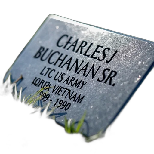 photorealistic, 3d render, close-up, view, grave, marker, name, charles transparent PNG cut-out