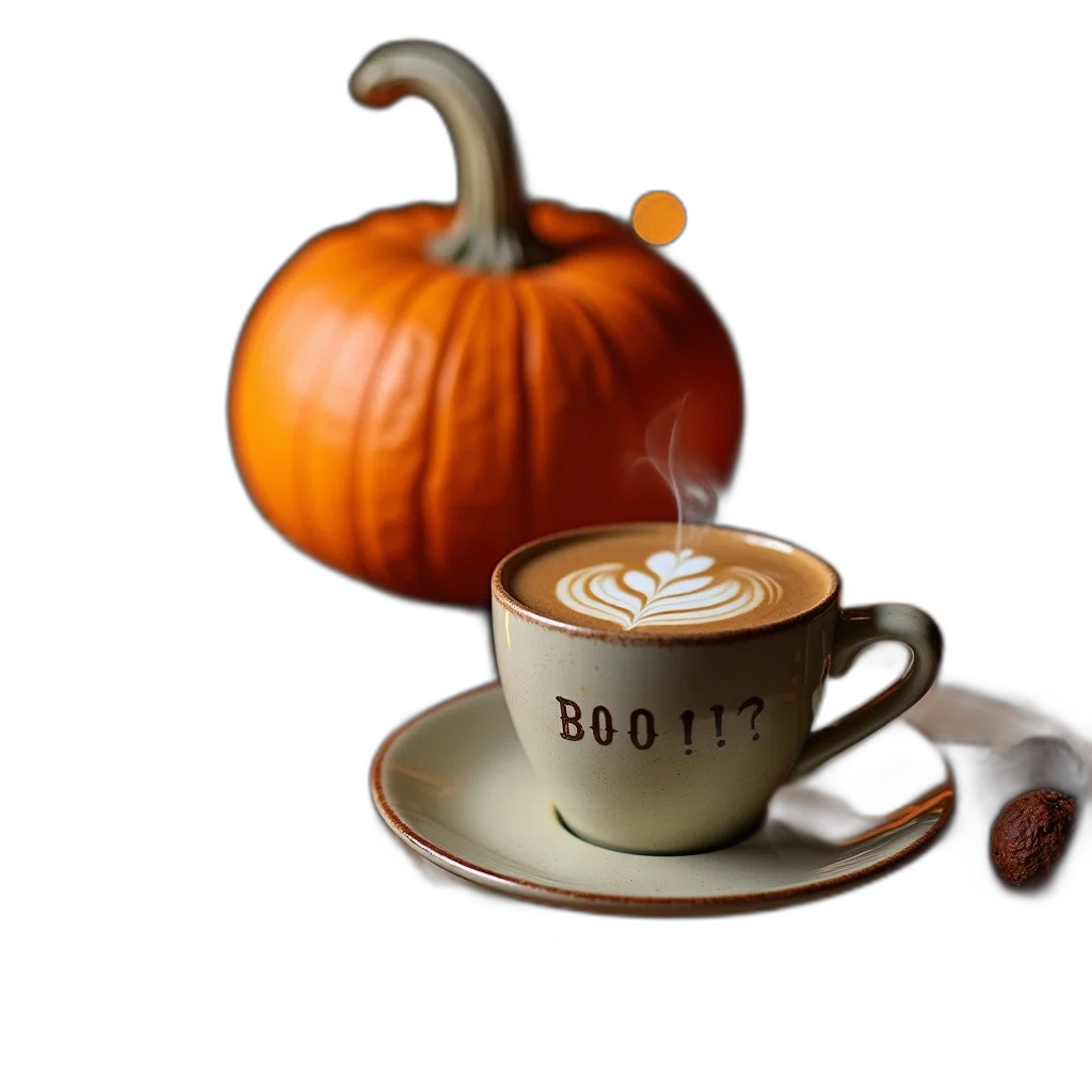 3d render, photorealistic, cozy, autumn-themed, table, setting, lit, candle transparent PNG cut-out