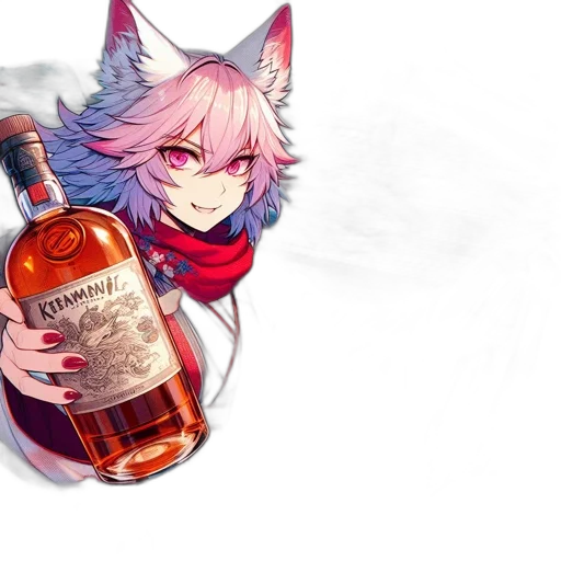 bottle, dragon, animal, weapon, anime, pixel art, concept art, watercolor transparent PNG cut-out