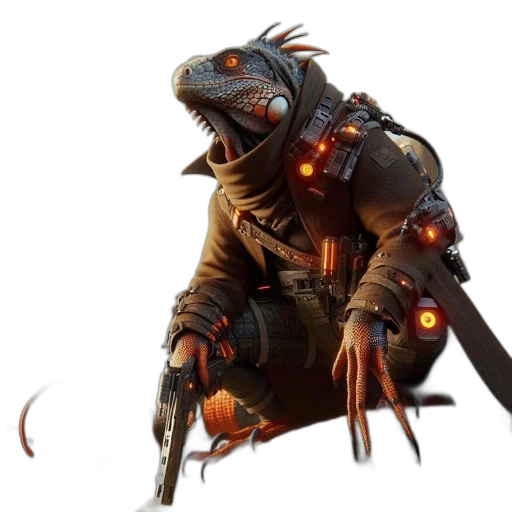 dragon, staff, creature, weapon, concept art, fantasy art, cyberpunk, 3d render transparent PNG cut-out