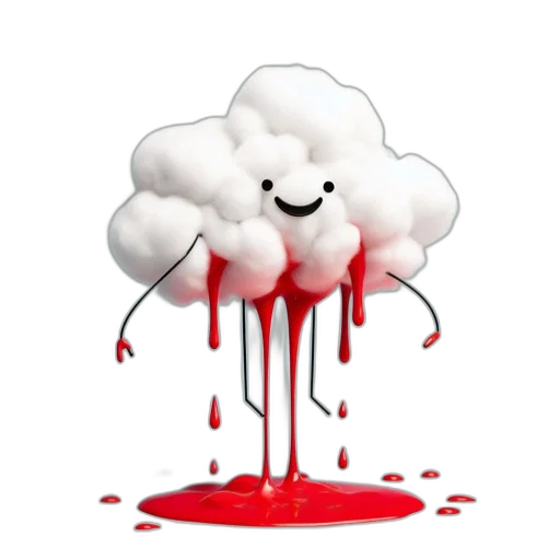 umbrella, pixel art, concept art, photorealistic, cartoon, rain, whimsical, cloud transparent PNG cut-out