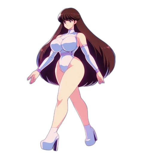 dress, robot, hair, anime, concept art, vaporwave, pixel art, pastel transparent PNG cut-out