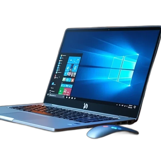 3d render, laptop, bs000nl, 4gb transparent PNG cut-out