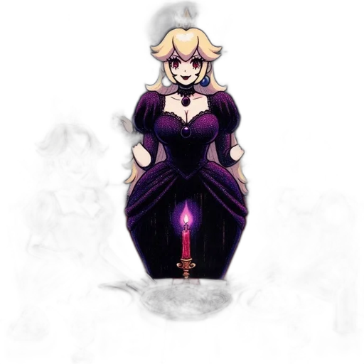 dress, staff, crown, weapon, pixel art, concept art, fantasy art, anime transparent PNG cut-out