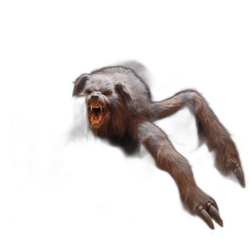 creature, animal, hair, staff, concept art, photorealistic, 3d render, fantasy art transparent PNG cut-out