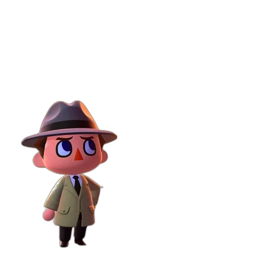 hat, staff, creature, animal, 3d render, concept art, pixel art, vaporwave transparent PNG cut-out