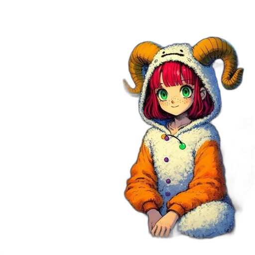 creature, animal, jacket, staff, pixel art, anime, 3d render, concept art transparent PNG cut-out