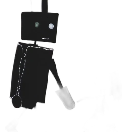 robot, staff, jewelry, weapon, 3d render, concept art, pixel art, cartoon transparent PNG cut-out