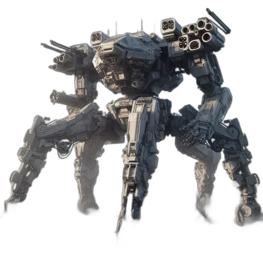 robot, weapon, animal, creature, concept art, 3d render, fantasy art, immense transparent PNG cut-out