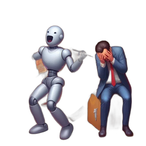 robot, concept art, pixel art, art, gallery, studio, cheerful, paints transparent PNG cut-out