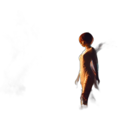 dress, creature, robot, staff, concept art, 3d render, photorealistic, pixel art transparent PNG cut-out