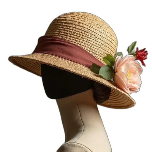 hat, crown, flower, jewelry transparent PNG cut-out