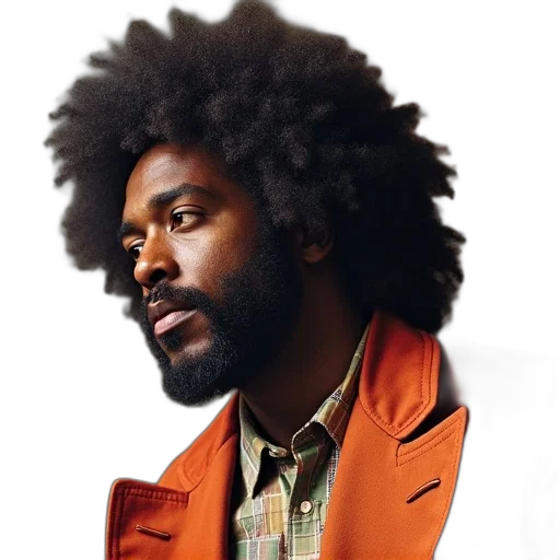 jacket, hair, staff, face transparent PNG cut-out
