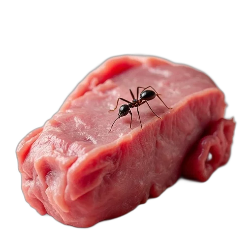 food, animal, creature, face, 3d render, photorealistic, concept art, close-up transparent PNG cut-out