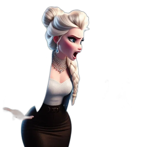 dress, staff, concept art, fantasy art, 3d render, cartoon, dark, modern transparent PNG cut-out