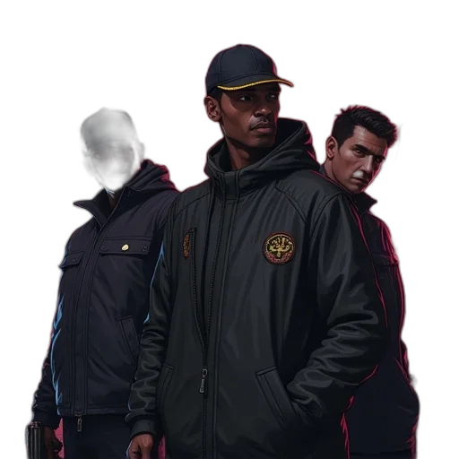 jacket, staff, concept art, 3d render transparent PNG cut-out