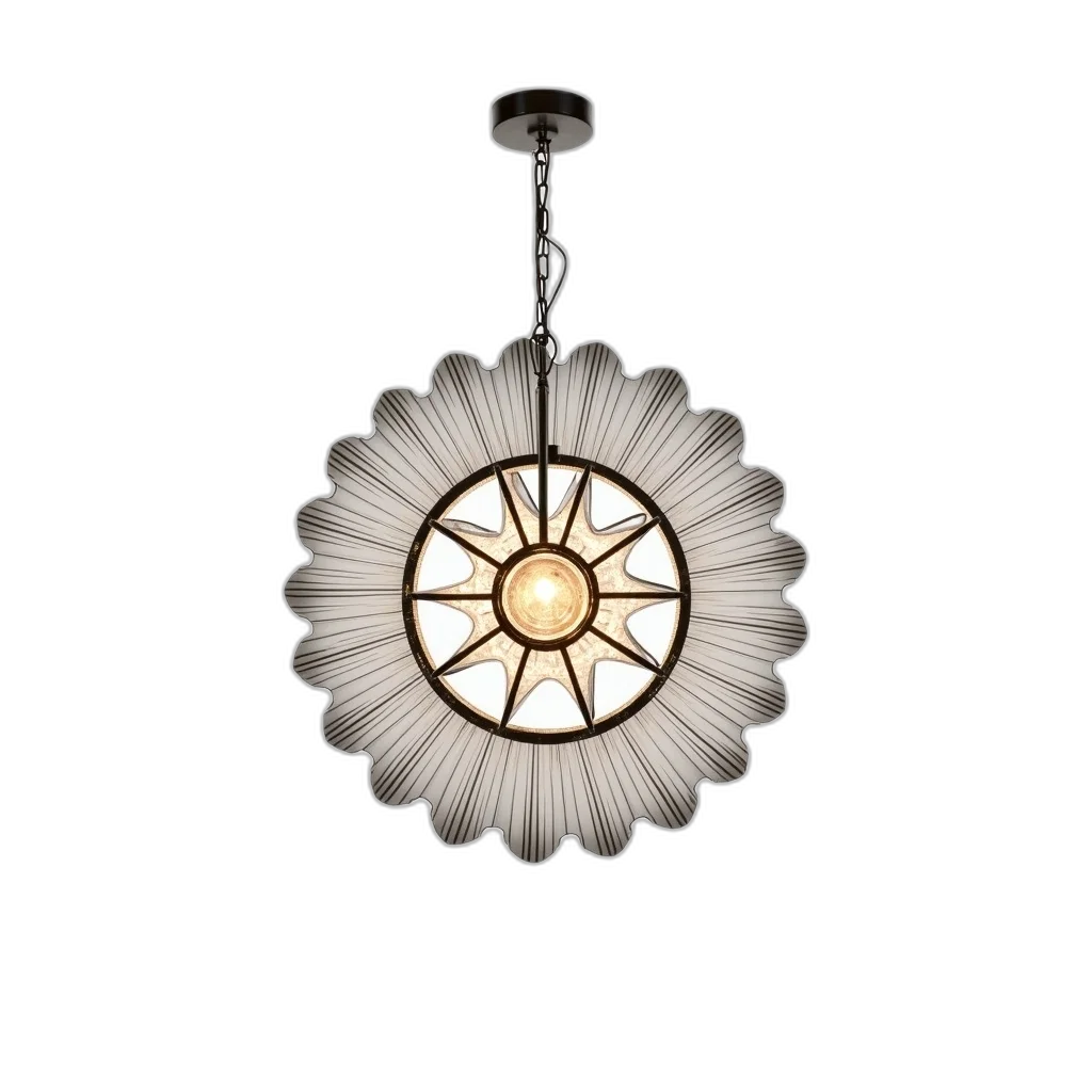 jewelry, 3d render, modern, chandelier, round, faceted, crystal, design transparent PNG cut-out