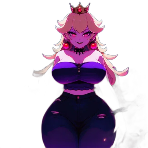 dress, crown, creature, staff, concept art, pixel art, fantasy art, vaporwave transparent PNG cut-out