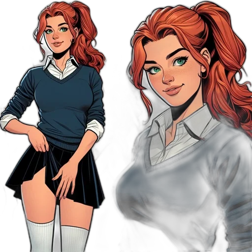 comic book art, concept art, cartoon, fantasy art, monochrome, realistic, digital, illustration transparent PNG cut-out