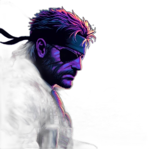 jacket, face, animal, weapon, cyberpunk, concept art, vaporwave, 3d render transparent PNG cut-out