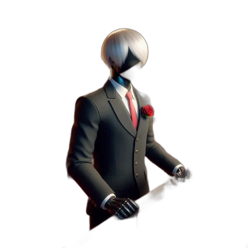 staff, robot, hat, mask, concept art, 3d render, pixel art, fantasy art transparent PNG cut-out