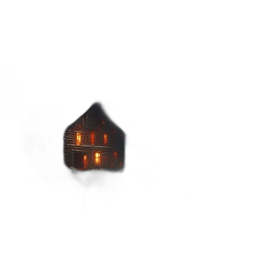 jewelry, crown, building, furniture, 3d render, snowy, landscape, eerie transparent PNG cut-out