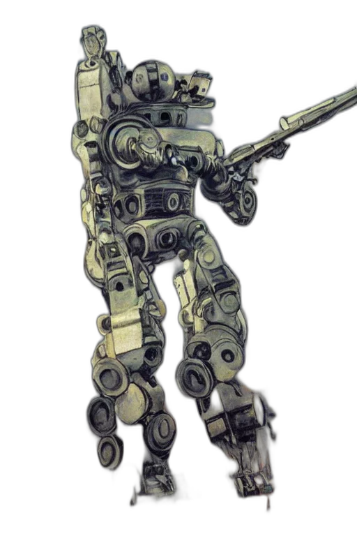 robot, weapon, staff, animal transparent PNG cut-out
