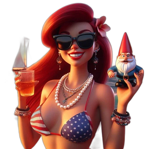 jewelry, 3d render, concept art, fantasy art, cartoon, animated, female, figure transparent PNG cut-out