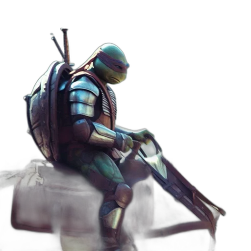 robot, weapon, sword, creature, concept art, 3d render, fantasy art, pixel art transparent PNG cut-out